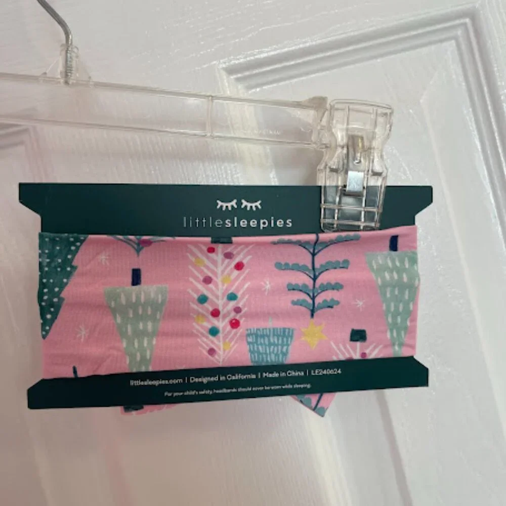 Little Sleepies Newborn Twinkling Trees Pink Luxe Bow Headband